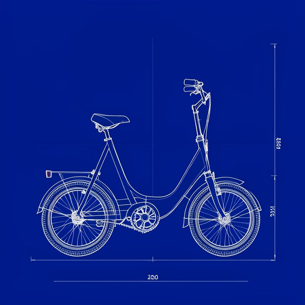 Disegno tecnico di una rete di mobilità condivisa, linee e nodi in blu e verde acqua su foglio bianco