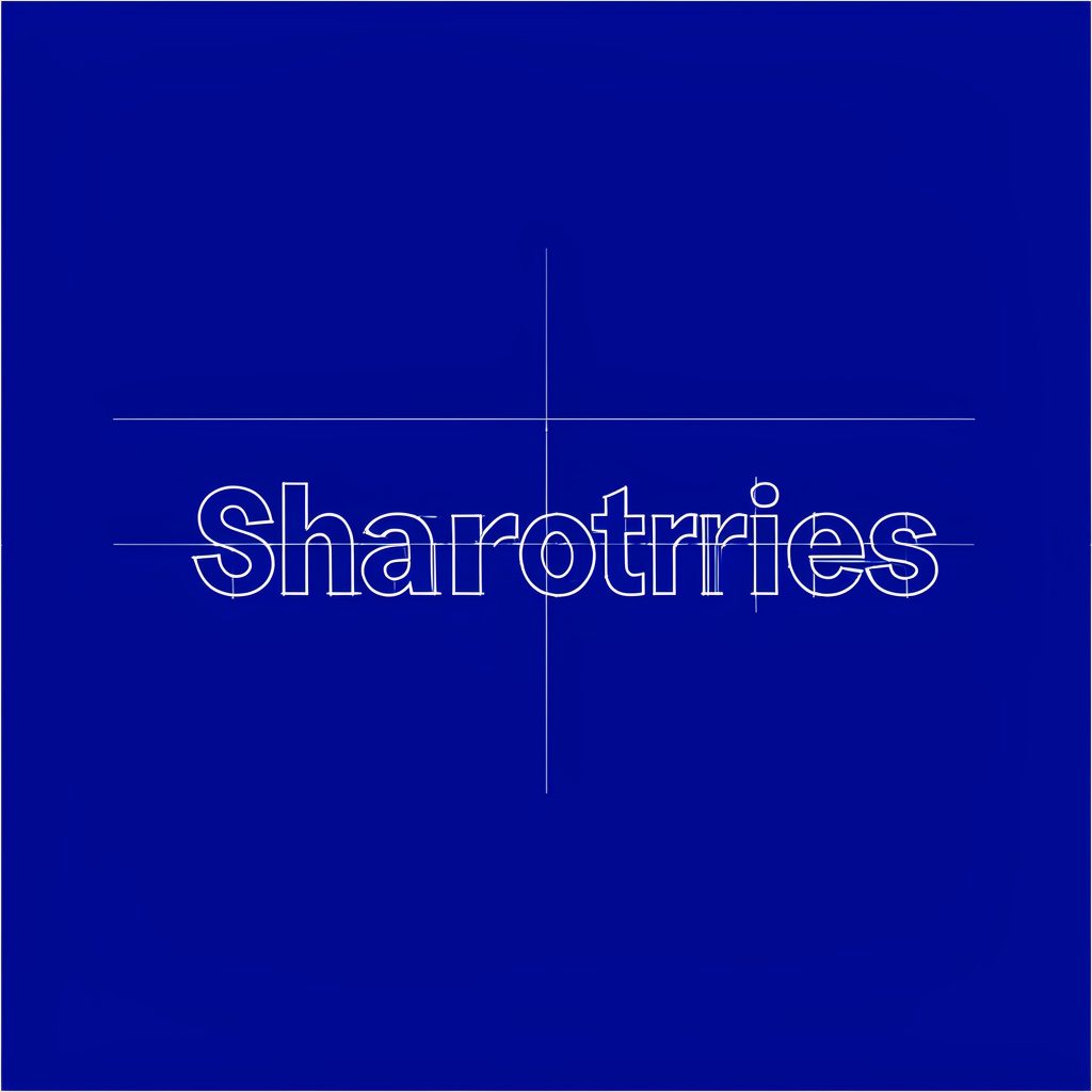 Logo Sharitories: simbolo grafico astratto su sfondo scuro